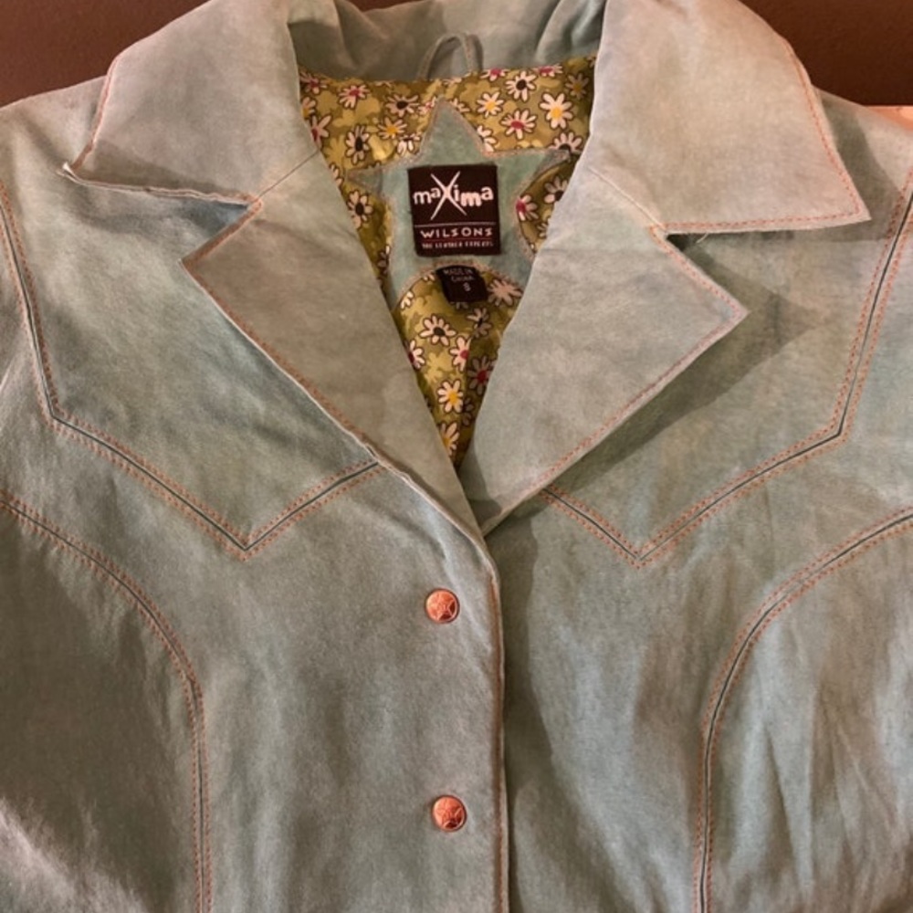 Vintage early 90s Wilson Leather womens 3 piece skirt suit - Picture 8 of 11